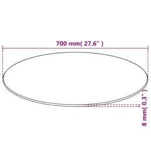 Stolová doska z tvrdeného skla, okrúhla, 700 mm Obrázok