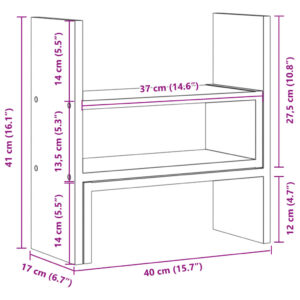 Obrázok  Stolový organizér nastaviteľný biely 40x17x41 cm kompozit.drevo