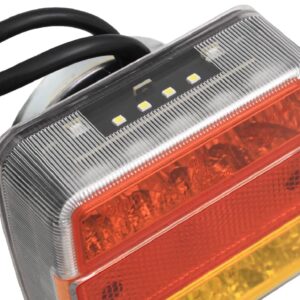 Fotka  Svetlá prívesu 2 ks červené 10,5x7,5x10 cm 12 V LED žiarovka