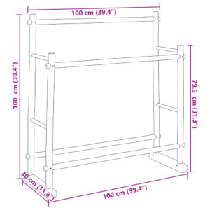 Vešiak na oblečenie 100x30x100 cm bambus - predaj