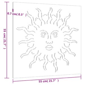 Produkt  Záhradná dekorácia 55x55cm kortenová oceľ dizajn slnka