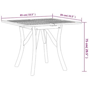 Záhradný stôl 85x85x75 cm akáciový masív - eshop