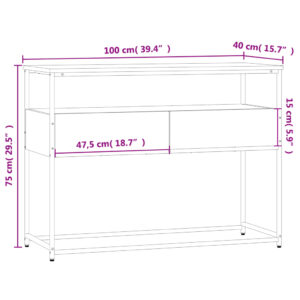 Predaj  Konzolový stolík dub sonoma 100x40x75 cm kompozitné drevo