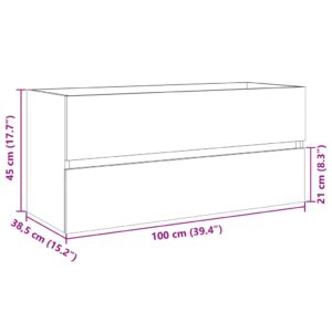 Predaj  Skrinka pod umývadlo, dub sonoma 100x38,5x45cm kompozitné drevo