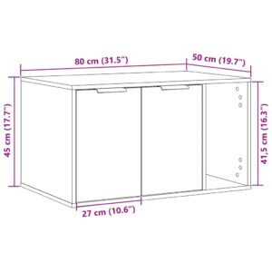 Predaj  Uzavretý box na stelivo, biely 80x50x45 cm, kompozitné drevo