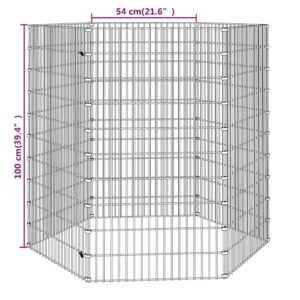 Produkt  Voľný výbeh pre zvieratá, 6 panelov 54x100cm pozinkované železo