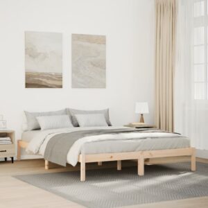 Extra dlhá posteľ bez matraca 140x220 cm masívna borovica